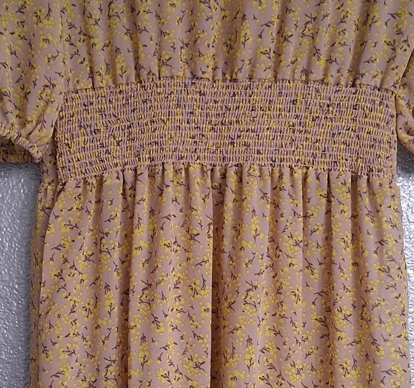 Floral Semi Sheer Summer Maxi Dress Size S - Picture 13 of 16